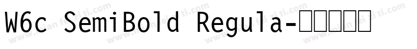 W6c SemiBold Regula字体转换